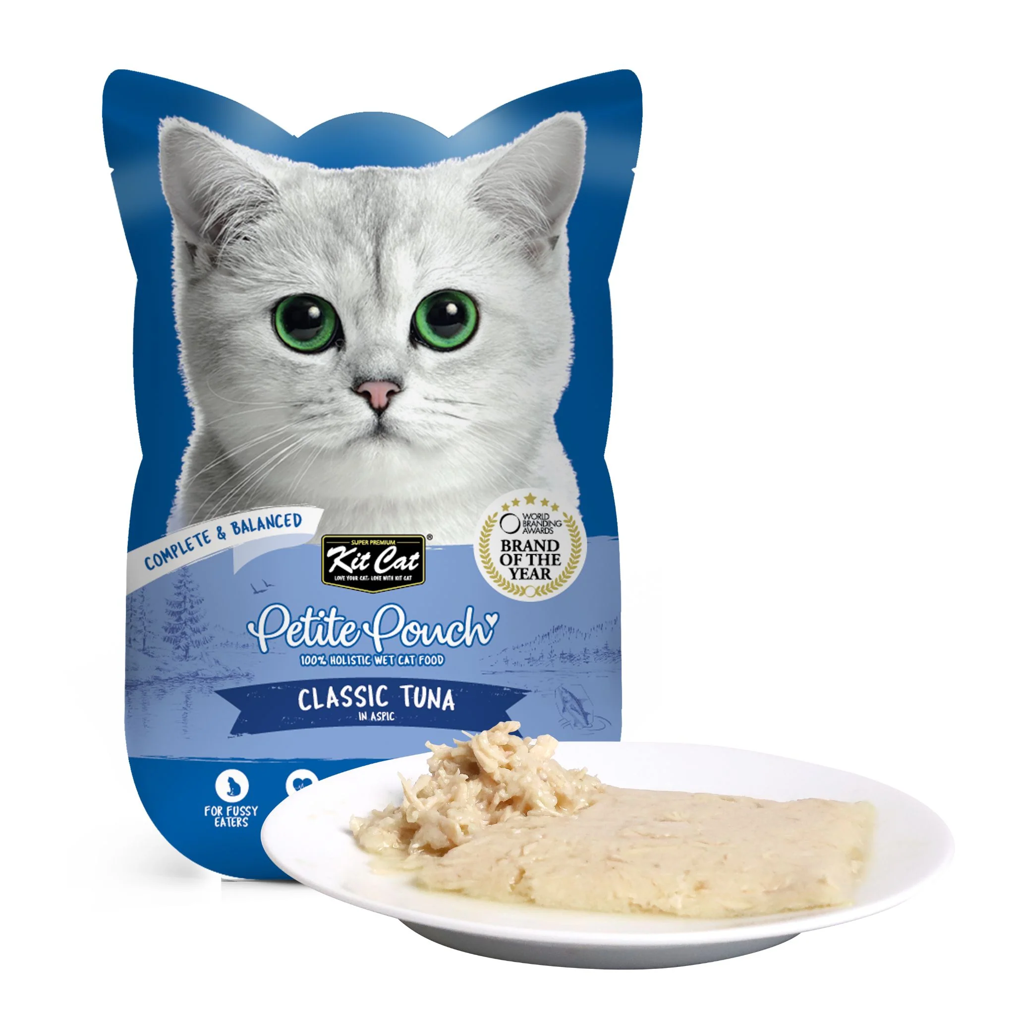 Kit Cat Petite Pouch Complete Balanced Wet Cat Food Classic Tuna i