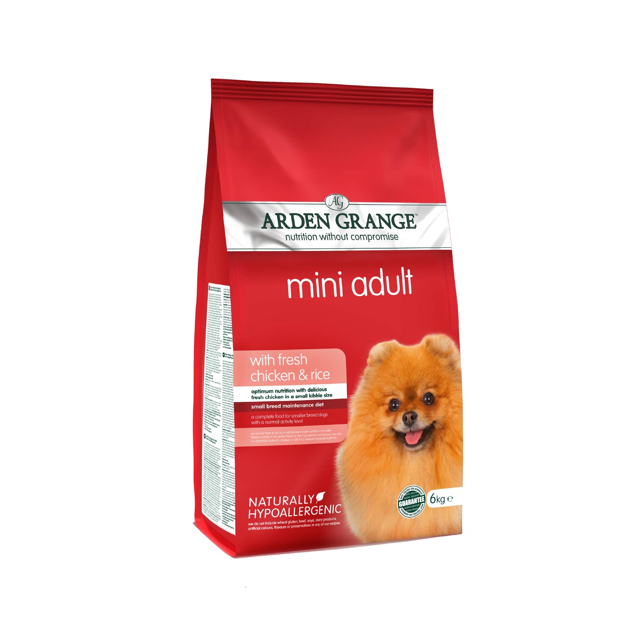 Arden Grange Dry Dog Food Mini Adult With Fresh Chicken Rice Orange Pet Nutrition