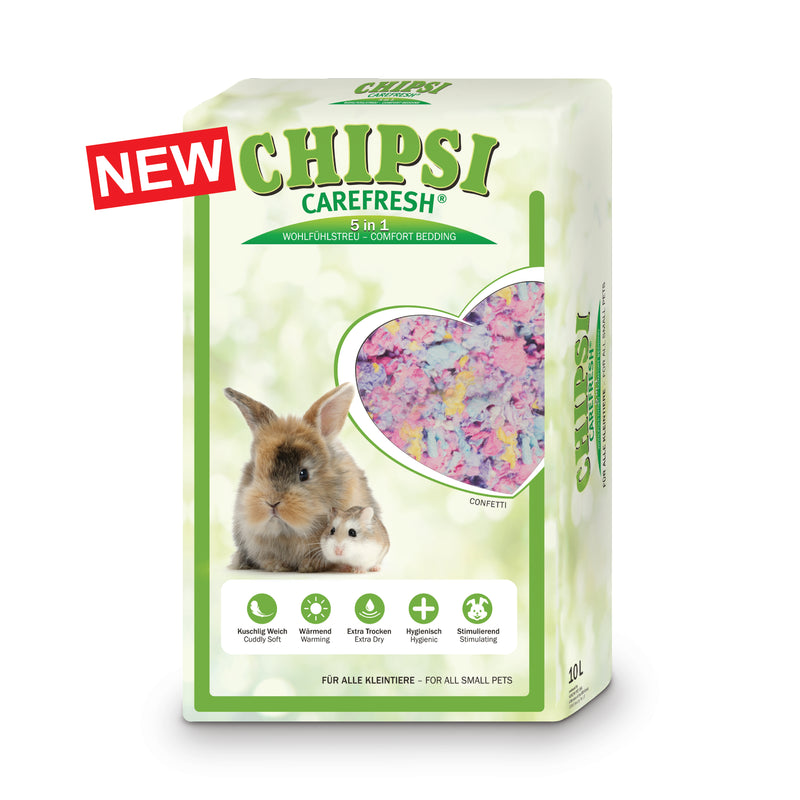 Chipsi Carefresh Confetti Colourful Bedding Litter for Small Animals Degu Ferrets Golden Hamster Rabbit Guinea Pig Rats Dwarf Hamster 1kg Orange Pet Nutrition