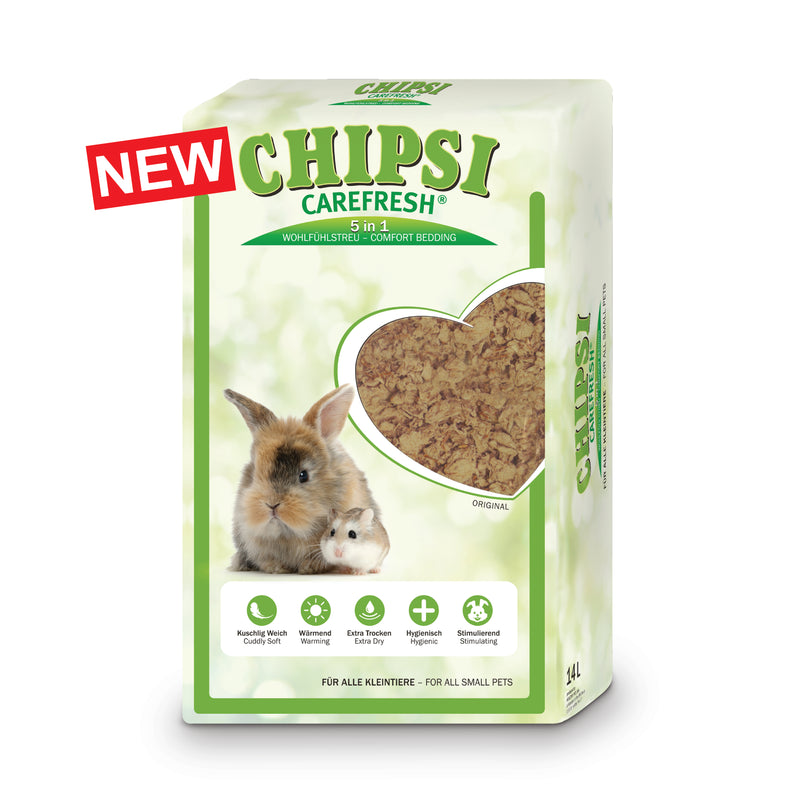 Chipsi Carefresh Original  Bedding for Small Animals Degu, Ferrets, Golden Hamster, Rabbit, Guinea Pig, Rats, Dwarf Hamster 1Kg