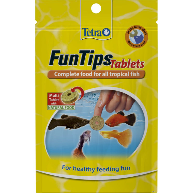 Tetra FunTips Fish food For Healthy feeding fun and exciting diversity Biologically balanced adhesive food tablets Good Treats For Fish