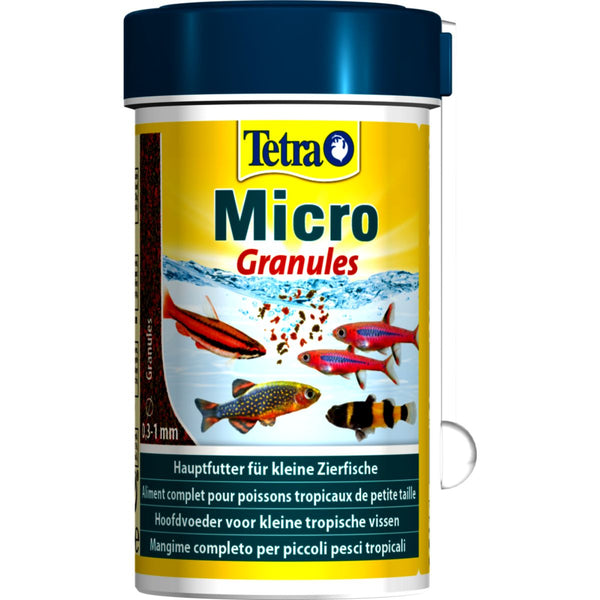 Tetra Micro Granules Premium Slowly Sinking Granulated Fish Food for Small Ornamental Fish 45 gm/100 ml