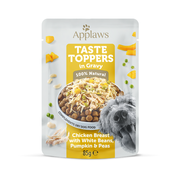 Applaws Wet Dog Food Chicken Breast With White Beans Pumpkin Peas 85 Gm Pouch Orange Pet Nutrition