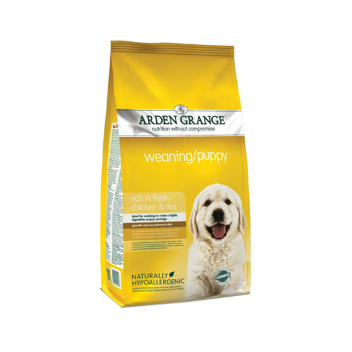 Arden Grange Weaning Puppy Dry Dog Food Rich in Fresh Chicken Rice Orange Pet Nutrition